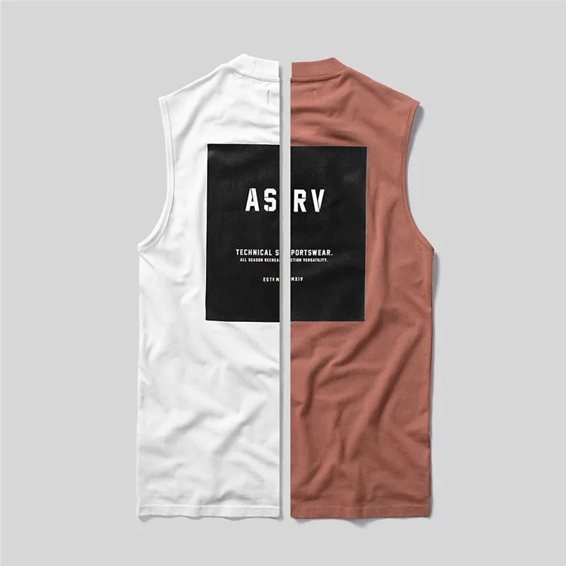 Летние тренажерный зал рубашка без рукавов Мужская одежда для фитнеса или