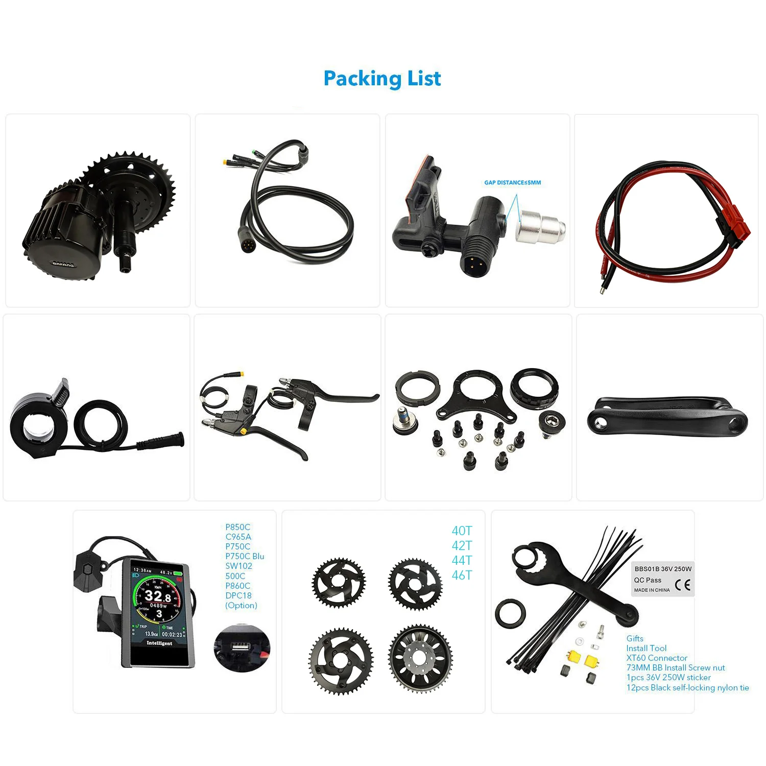 EU STOCK Bafang 48V или 52V 1000W BBS03 BBSHD Средний приводной двигатель DIY E Bike 8fun 120 мм/100 мм/68