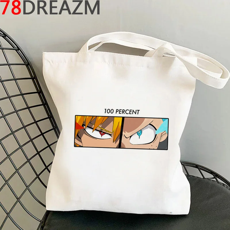 

Сумка для покупок My Hero Academia, шоппер, покупатель хлопка Джутовая сумка, эко-сумка, повторно используемые Сумки, сумки для покупок