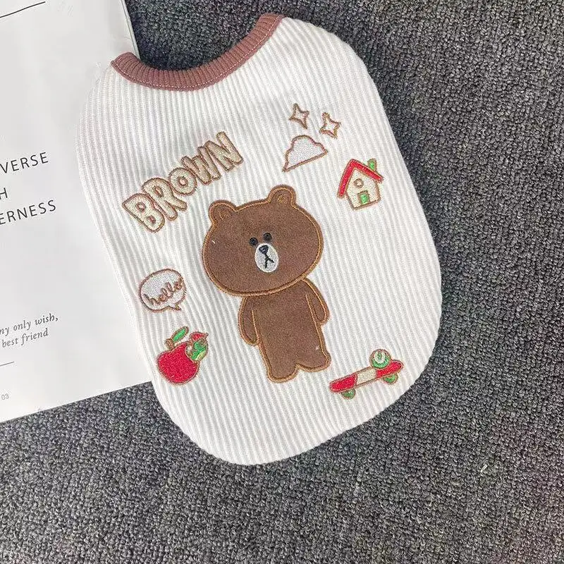 

Pet clothes cute bear vest cotton Tidibi panda microphone clothes