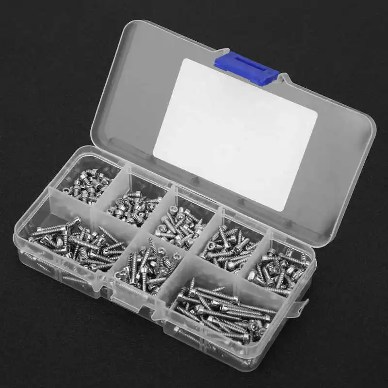 400 шт. саморез винты с шестигранным отверстием M2.5 304 из нержавеющей стали