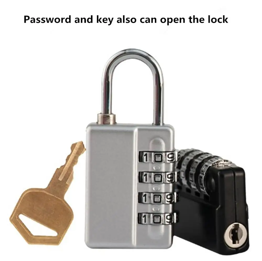 4 цифровой комбинированный навесной замок с мастер-ключом (004) | Строительство и