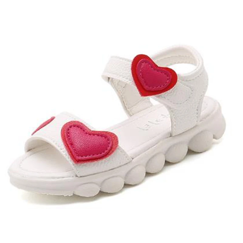 Детские сандалии с открытым носком для девочек повседневные босоножки розового