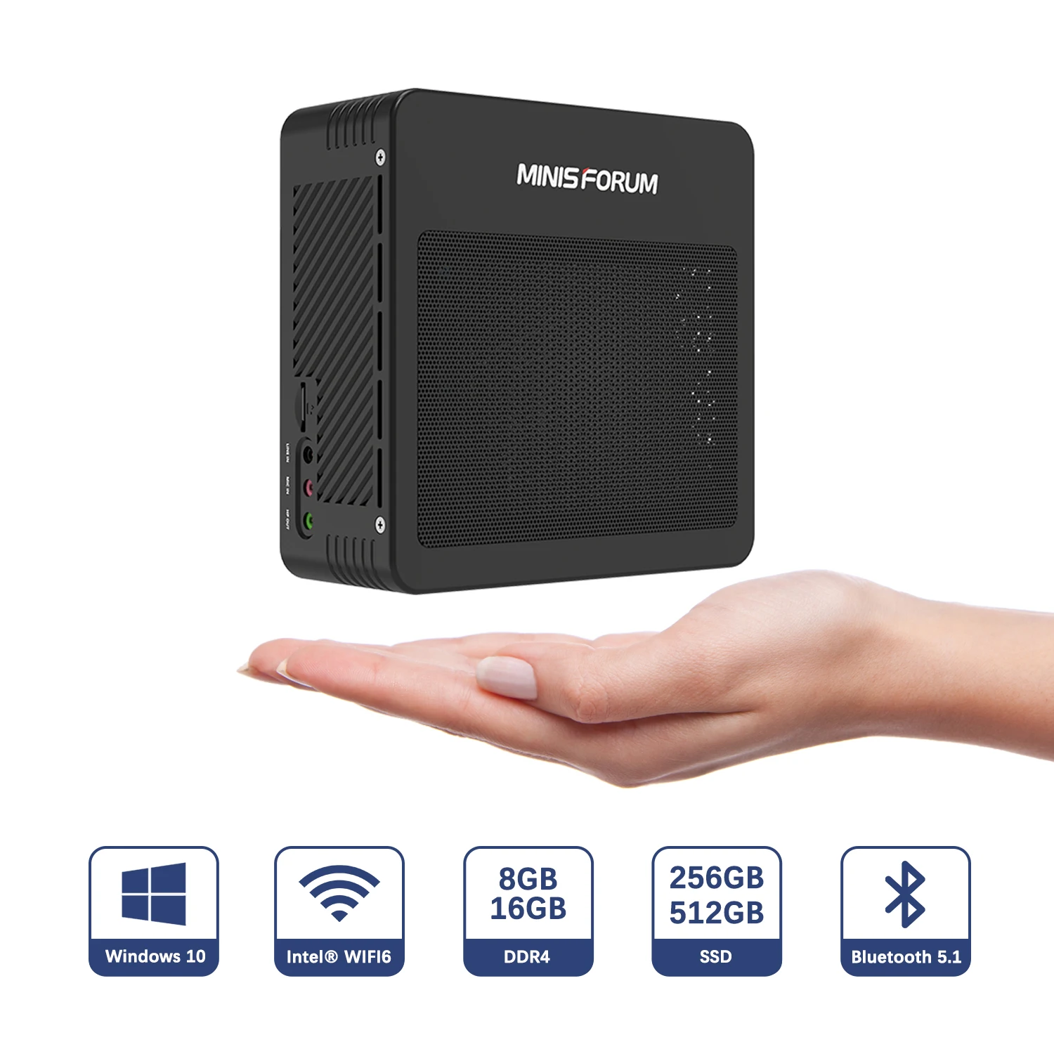Мини компьютер MINISFORUM X400 Windows 10 Pro Wi Fi 6 AMD Ryzen 7 PRO 4750G 8 ГБ DDR4 256 ГБ/512 Гб SSD 2 4G 5G BT 5 1 мини