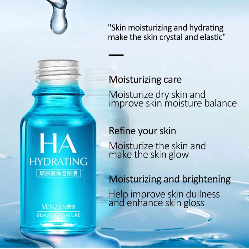 

Hyaluronic Acid Moisturizing Face Serum Shrink Pores Remove Fine Lines Anti-Aging Anti-Wrinkle Plant Cream 15ML Face Serum