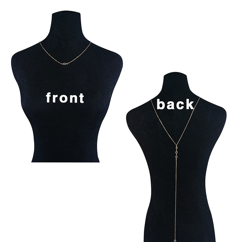 Роскошный фон цепочка для тела ожерелье с кристаллами сексуальное бикини