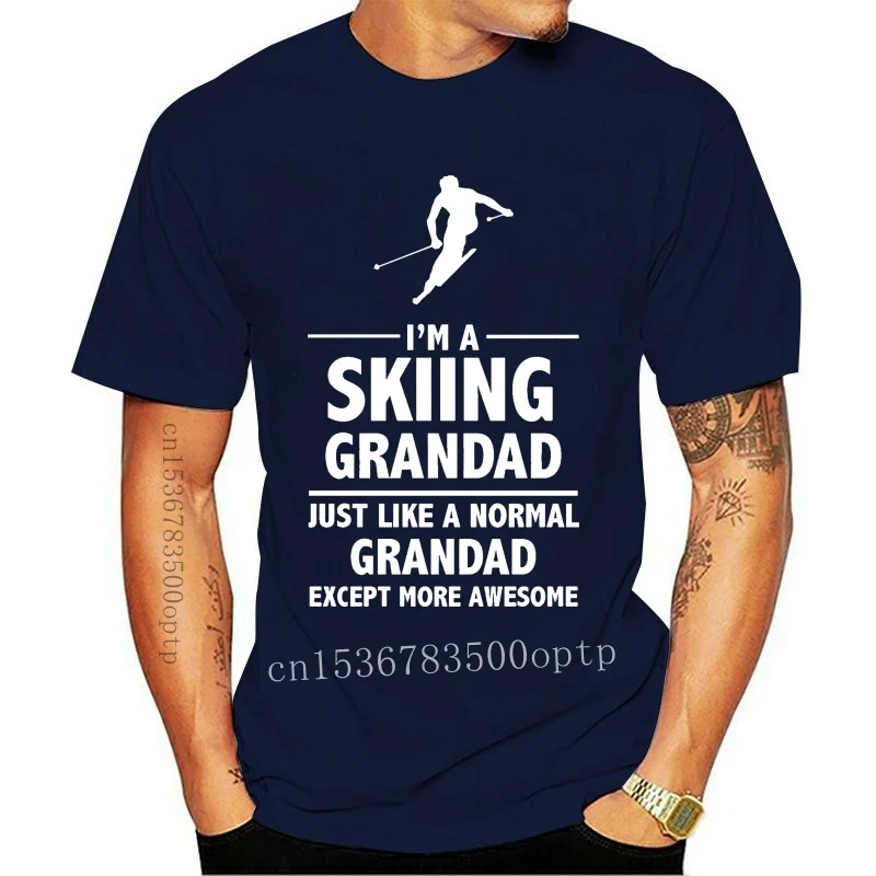 

New 2021 Fashion Casual Men T-shirt I'M A SKIINGS GRANDAD - Grandparents Father Day Funny Gift Idea Mens T-Shirt