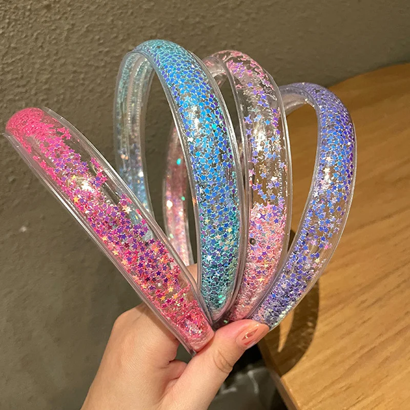 

girls bling bling sequin Quicksand headband children's lovely glitter bowknot hair hoop wonmen hair accessories hairband