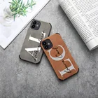 Кожаный чехол с именем под заказ для телефона iPhone 13 Pro Max 11 12 Mini 8 Plus Se 2020, чехол с буквами для Apple iPhone 13, чехол 7 X XS XR