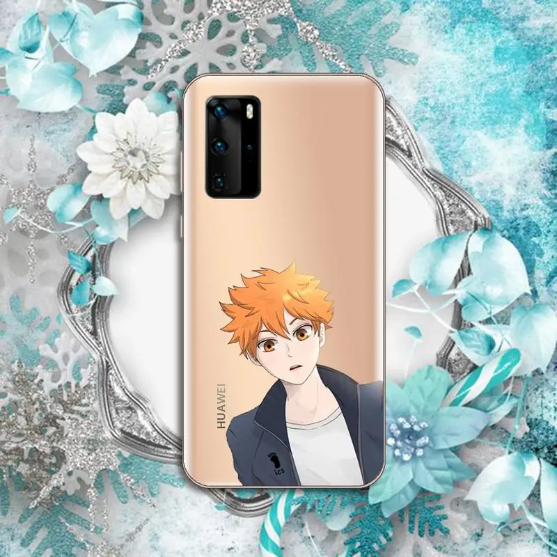 

Haikyuu Volleyball Hinata Shoyo anime Phone Case Transparent for Huawei P honor 8 10i 20 30 40 smart 2019