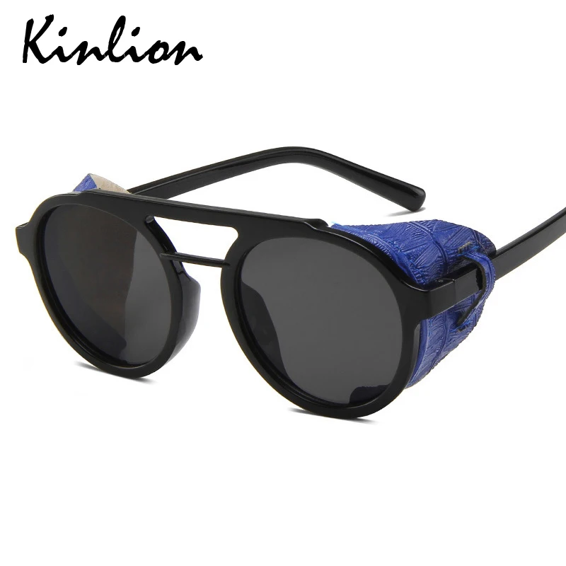 

Очки солнцезащитные Kinlion в стиле стимпанк для мужчин и женщин, винтажные брендовые солнечные очки большого размера