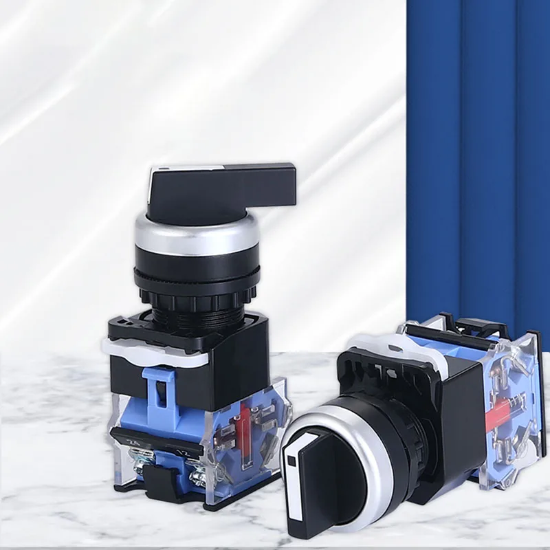 Поворотный выключатель питания 22 мм 2 позиции 3 ручка управления переключатели