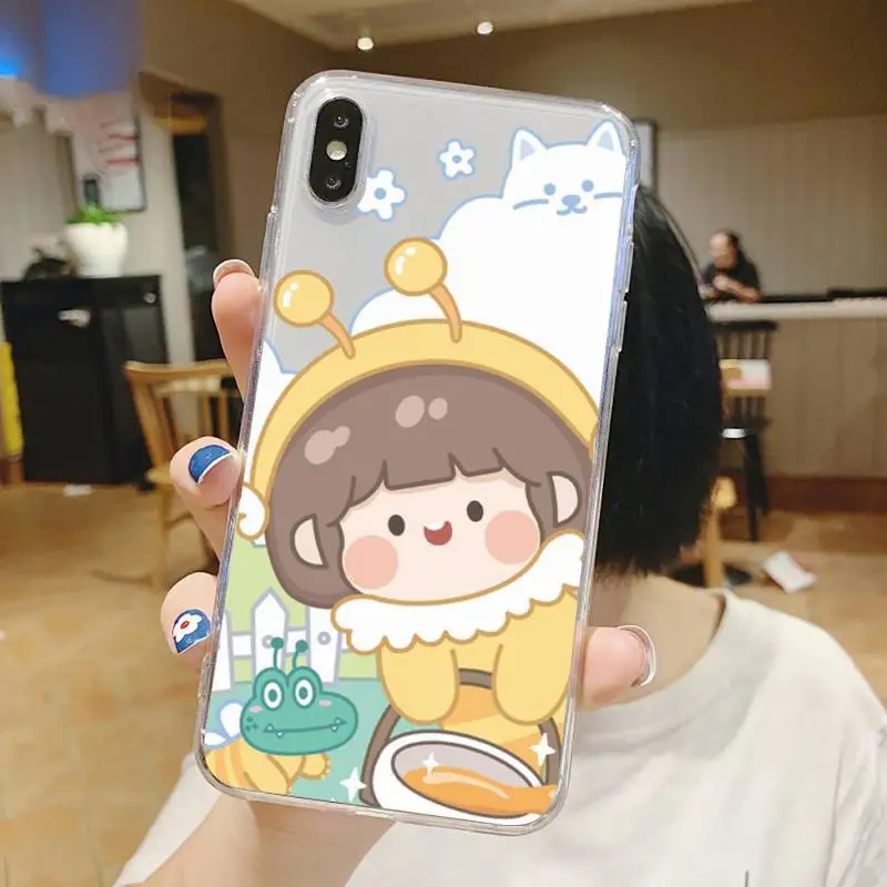 

Cute painting cartoon Phone Case Transparent soft For iphone 5 6 7 8 11 12 s c se plus mini x xs xr pro max shell