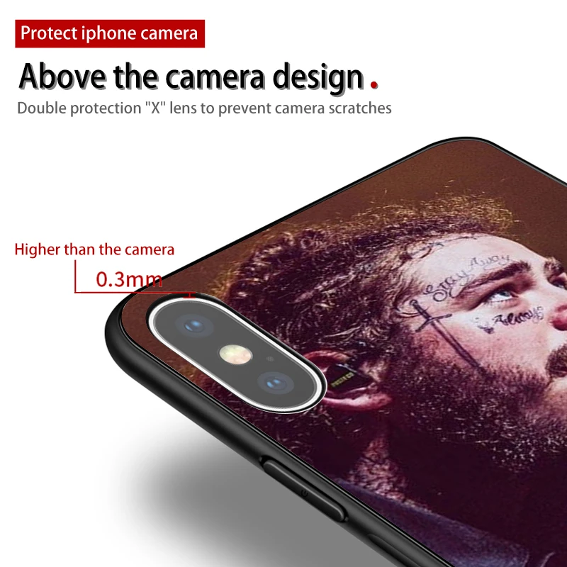 Чехол для телефона iphone 11 Pro Max XR XS MAX X Post Malone Apple 8 7 6 5S s Plus силиконовый чехол из ТПУ с