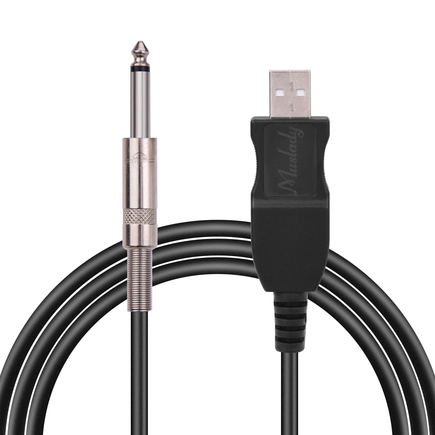 USB-кабель для гитары Muslady USB-интерфейс штекер на 6 35 мм моно-штекер преобразователь