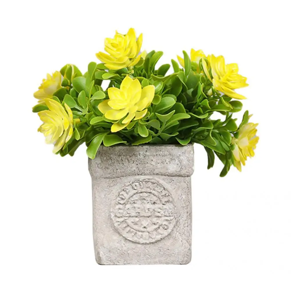 

Прочный милый долговечный искусственный цветок, Пластиковый искусственный цветок в горшке, очаровательный для отеля