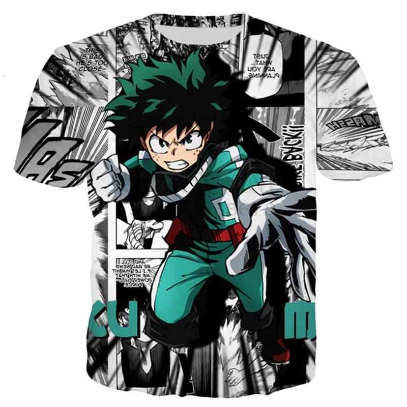 

Fashion Cool T Shirt Men/women Anime My Hero Academia 3D Printed T-shirts Unisex Harajuku Style Tshirt Streetwear Oversized Tops