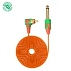 2 м силиконовые татуировки RCA Клип шнур резиновый макияж машина ручка провода татуировки питания