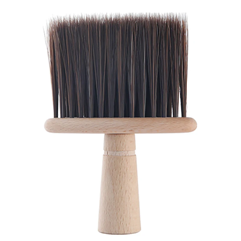 

2Pcs Soft Neck Brushes Soft Wood Handle Salon Cutting Hairdresser Barber Brush Styling Tool