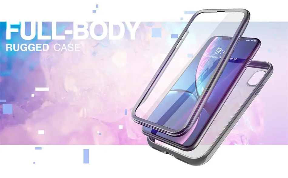 SUPCASE для iPhone X Xs чехол UB электро полный корпус Прозрачный блестящий тонкий Чехол-Обложка из смешанных материалов со встроенным протектором экрана
