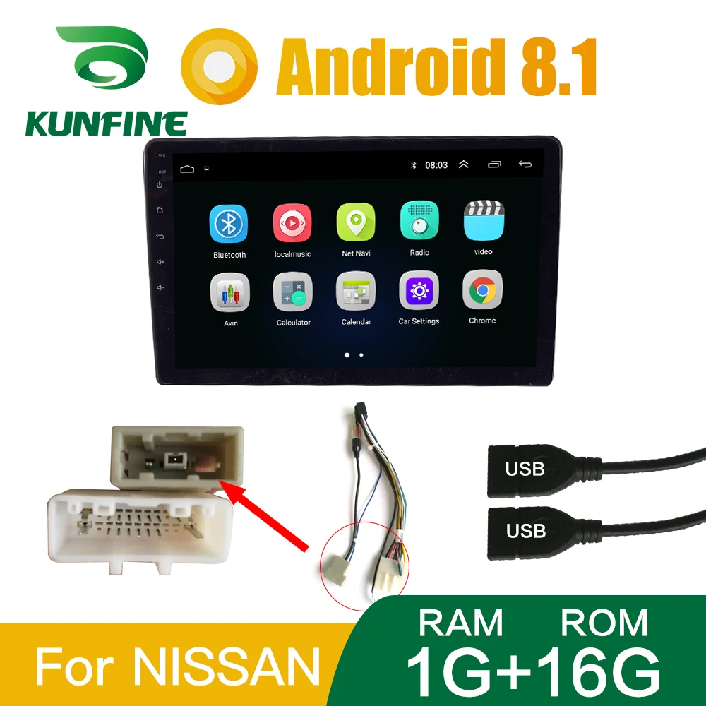 1G 16G Nissan Cable 9 дюймов 2 Гб ОЗУ 32 Гб ПЗУ Android 8,1 автомобильный Радио Мультимедиа Видео плеер Универсальный Авто Стерео gps Bluetooth рулевое колесо управление - Цвет: 1G 16G Nissan Cable