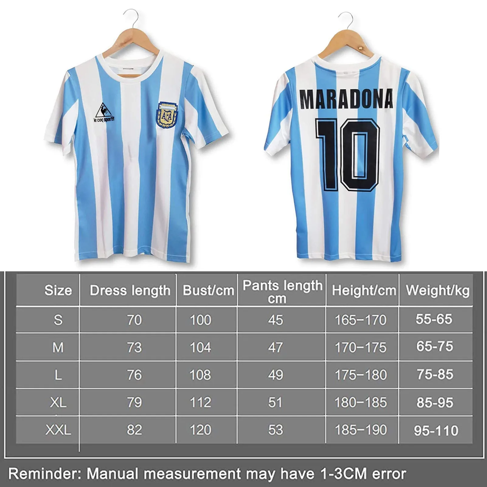 

Vintage 1986 Maradona 10 shirt, Argentina Home Retro Football Shirt, Adult T-Shirt, Don't Cry For Me Argentina