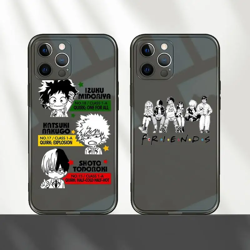 

My Hero Academia deku bakugou Boku no Phone Case Transparent for iPhone 7 8 11 12 se 2020 mini pro X XS XR MAX Plus