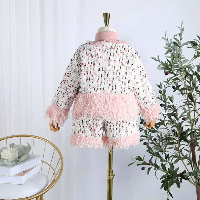 2019 новый осенний комплект с шортами длинными рукавами для девочек из двух