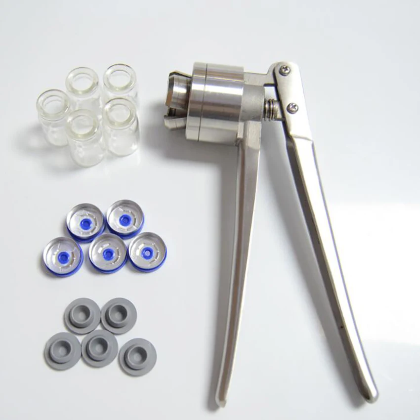 

Stainless Steel Manual Crimper Vial Bottle Cap Sealer for 13mm 20mm Aluminum Plastic / Aluminum Handheld Bottle Sealing Machine