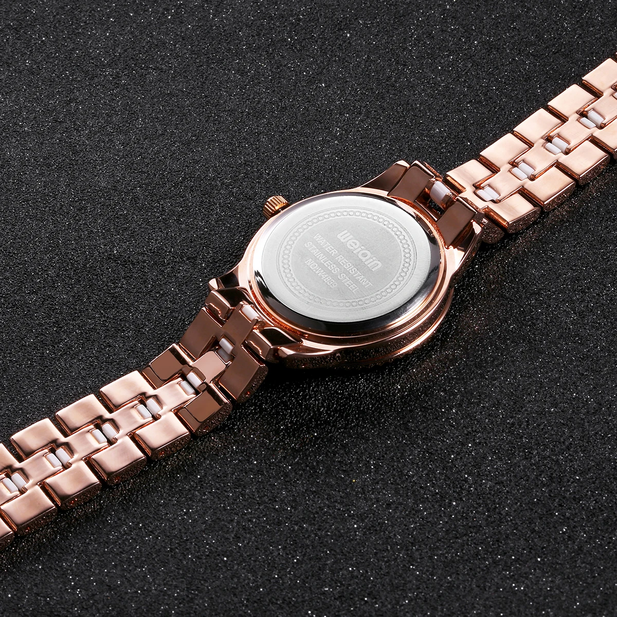 Модные Роскошные простые женские часы со стразами ремешок из нержавеющей стали