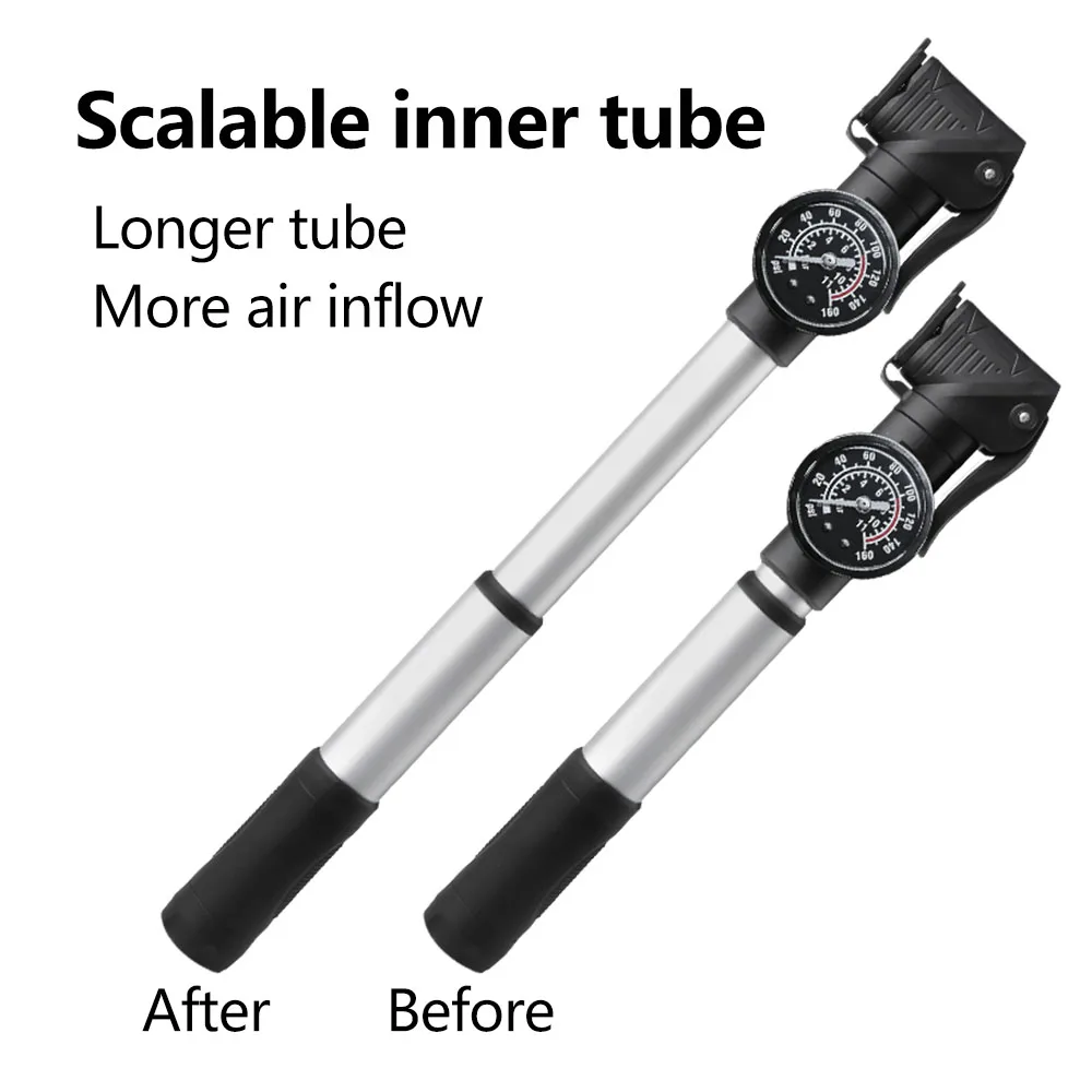 Портативный мини-насос для шин INBIKE насос с манометром давления воздуха горных