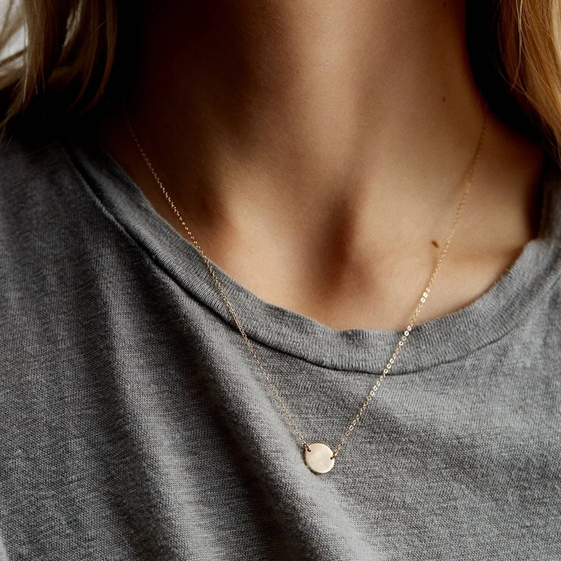 Ожерелье женское сделай сам поп стиль золотое ожерелье Дамское из нержавеющей