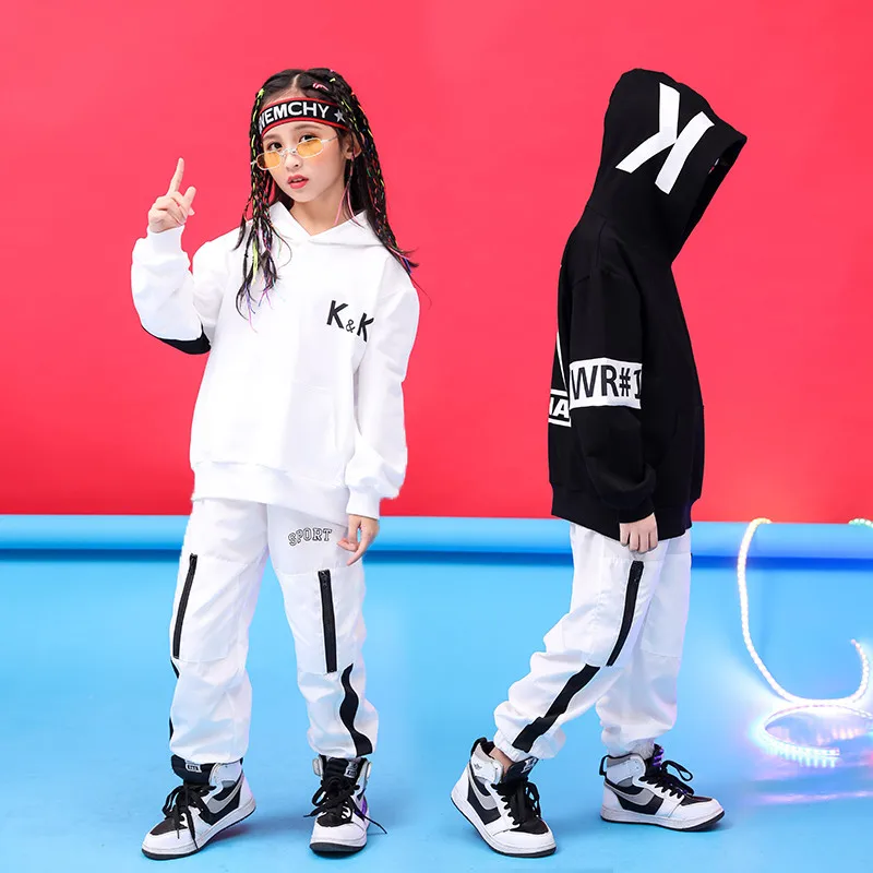 

Fashion Set Kids Suit Boys 2019 Autumn Outfit Suits Hip Hop 2Piece Sets Unisex Cotton Black White Boy Clothing Letter Print