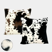 12 pcs square shaggy cow print pillow cases 4545cm plush velvet throw waist cushion cover modern bed sofa home decor quality