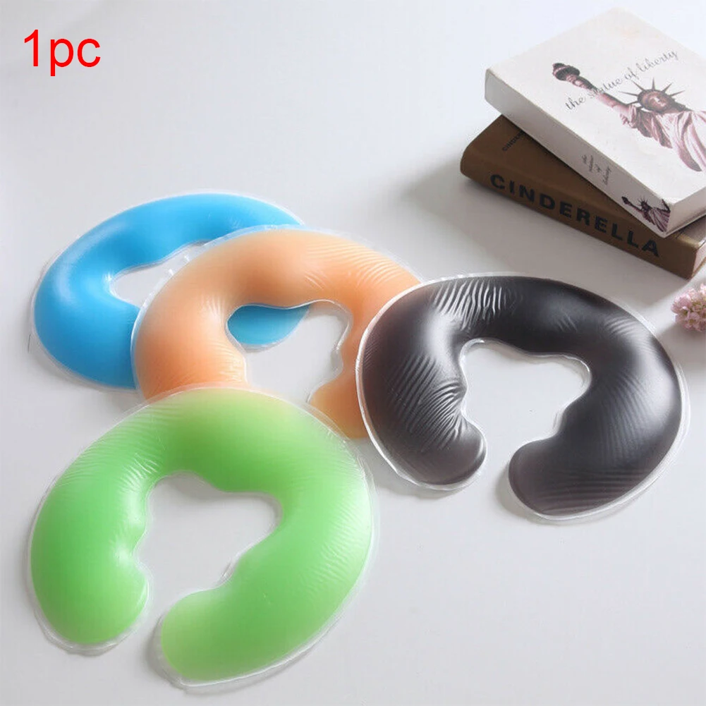 

U-shaped pillow body relaxation travel rest washable elastic neck comfort soft facial salon massage portable silicone pillow