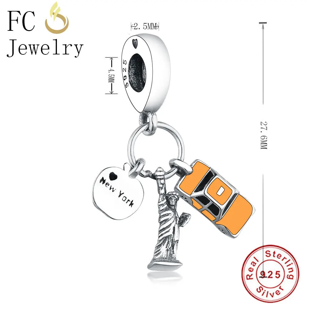 FC ювелирные изделия подходят к оригинальным браслетам Pandora брелоки 925 пробы