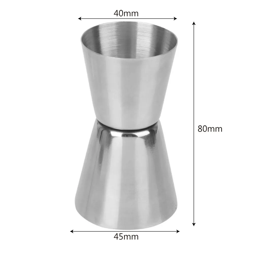 

Cocktail Shaker Jigger For Home Bar Party 25/50ML Short Drink Measurement Measuring Cup Stainless Steel Cocktail Measure Cup
