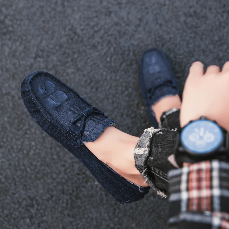 Брендовая модная зимняя мужская повседневная обувь мокасины мужские лоферы