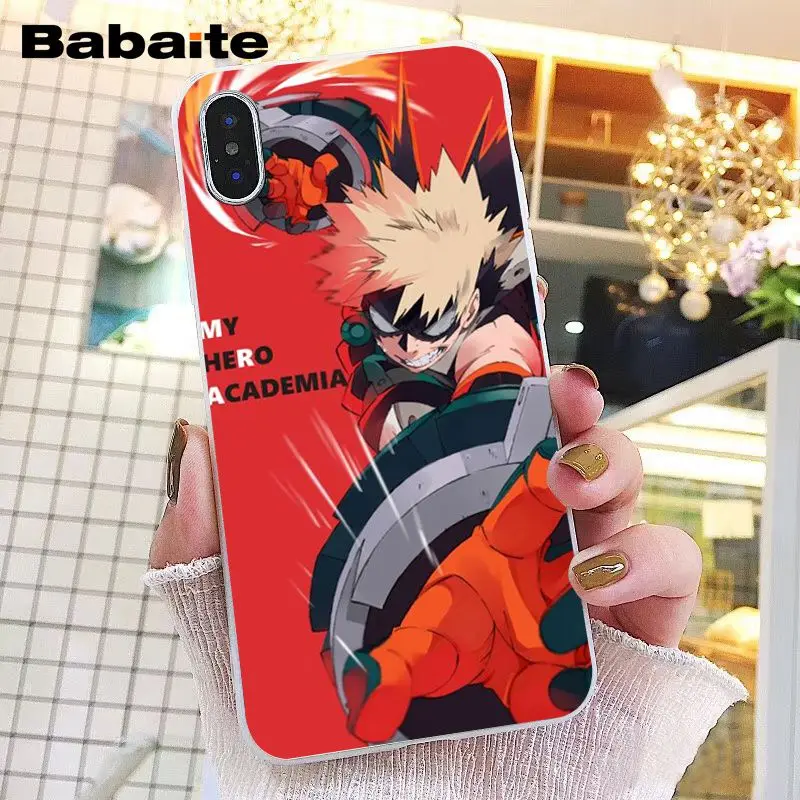 Babaite аниме My Hero Academy deku bakugou Boku no Hero чехол для телефона iPhone XR 11 Pro Max XS MAX 8 7 6 6S Plus X 5 5S SE
