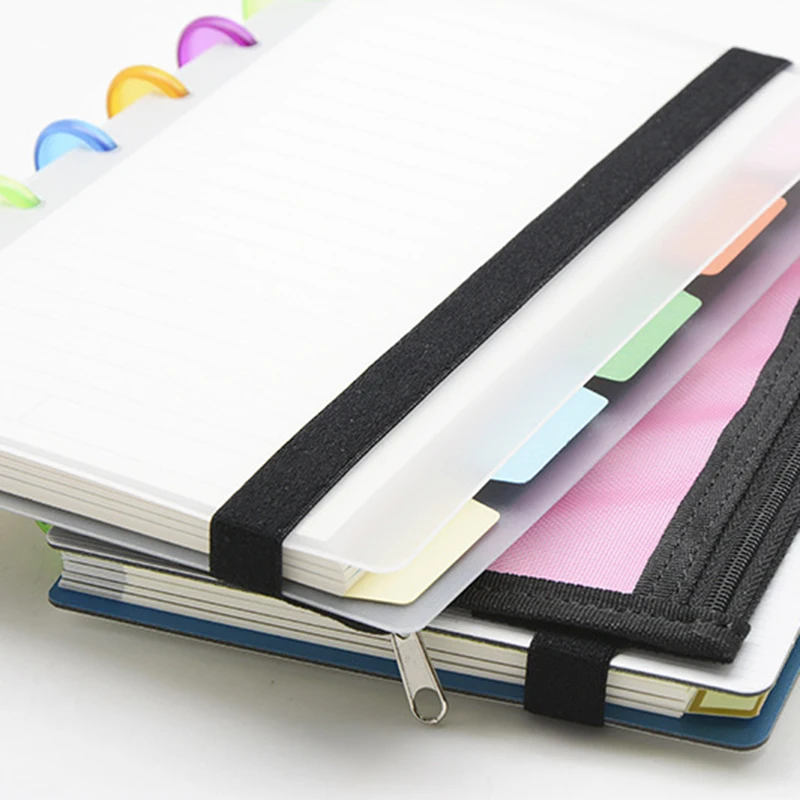 

B6 Loose-leaf Notepad Storage Bag PP Material Cover Zipper Bag Notepad Storage Folders Binders File Folder Bag Document Bag