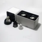 С регулируемой яркостью с поверхностным монтажом светодиодный вниз светильник + сменный GU10 светодиодный лампы 7 Вт 10 Вт 14 Вт 20 Вт квадратный светодиодный потолочный точечный светильник