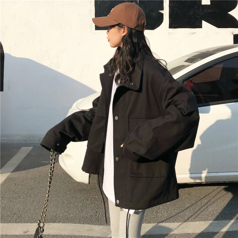 Женская куртка в стиле милитари Зеленая рабочая универсальная бейсбольная