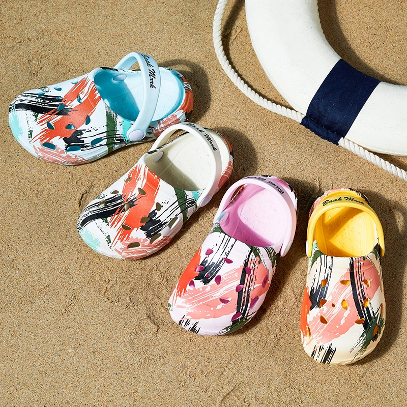 Новая модная детская одежда Обувь для сада Мальчиков и пляжные туфли девочек из