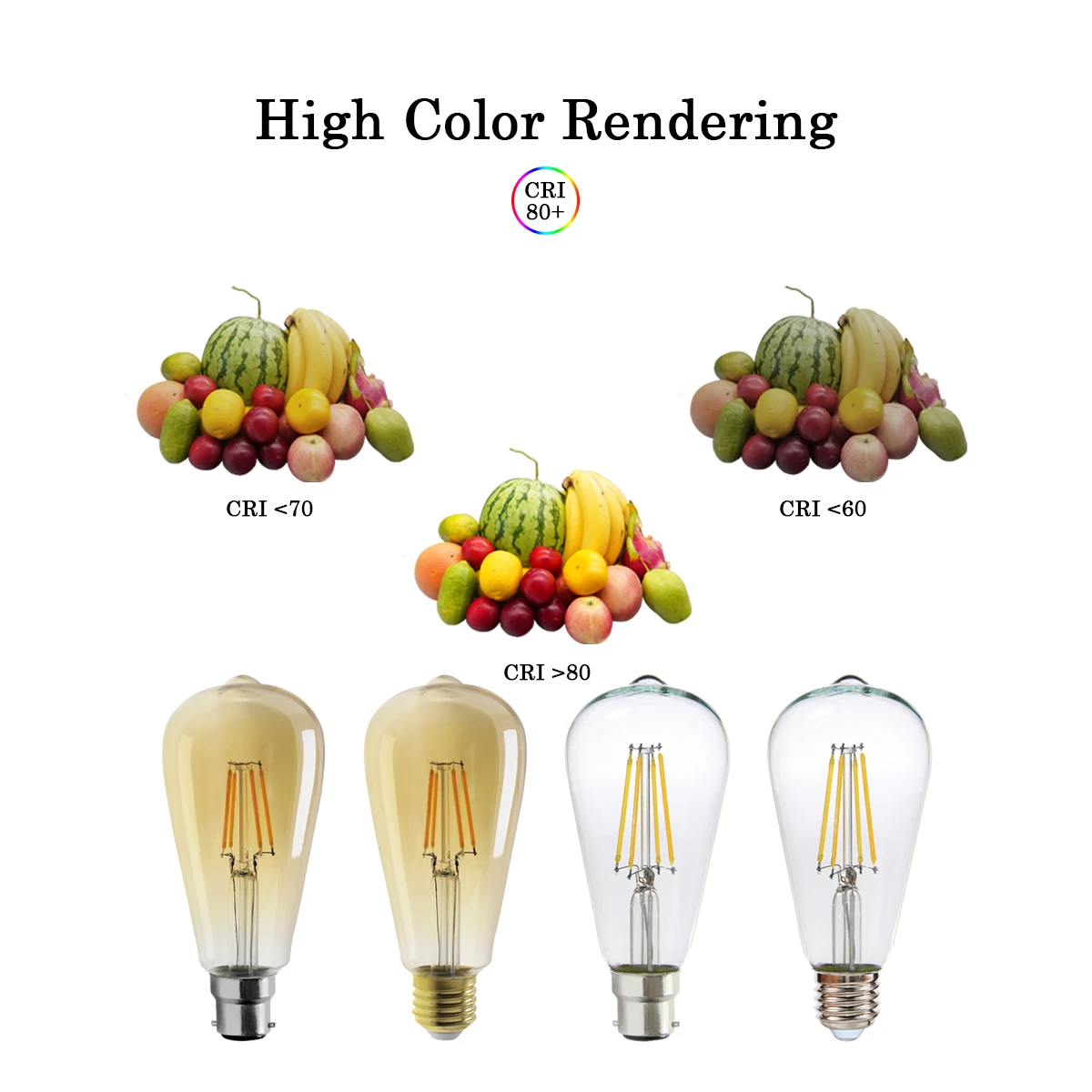 

ST64 LED Filament Bulb 6W 8W E27 Retro Edison 220-240V Vintage Lamp 6pcs/Lot 2700K 4000K Glass Lamp Indoor Home Lighting