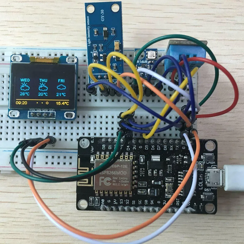 

ESP8266 Weather Station Kit For Arduino IDE IoT Starter English Course Practical High Quality Tools