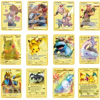 new pokemon cards game anime battle card gold metal card charizard pikachu collection card action figure model child gift