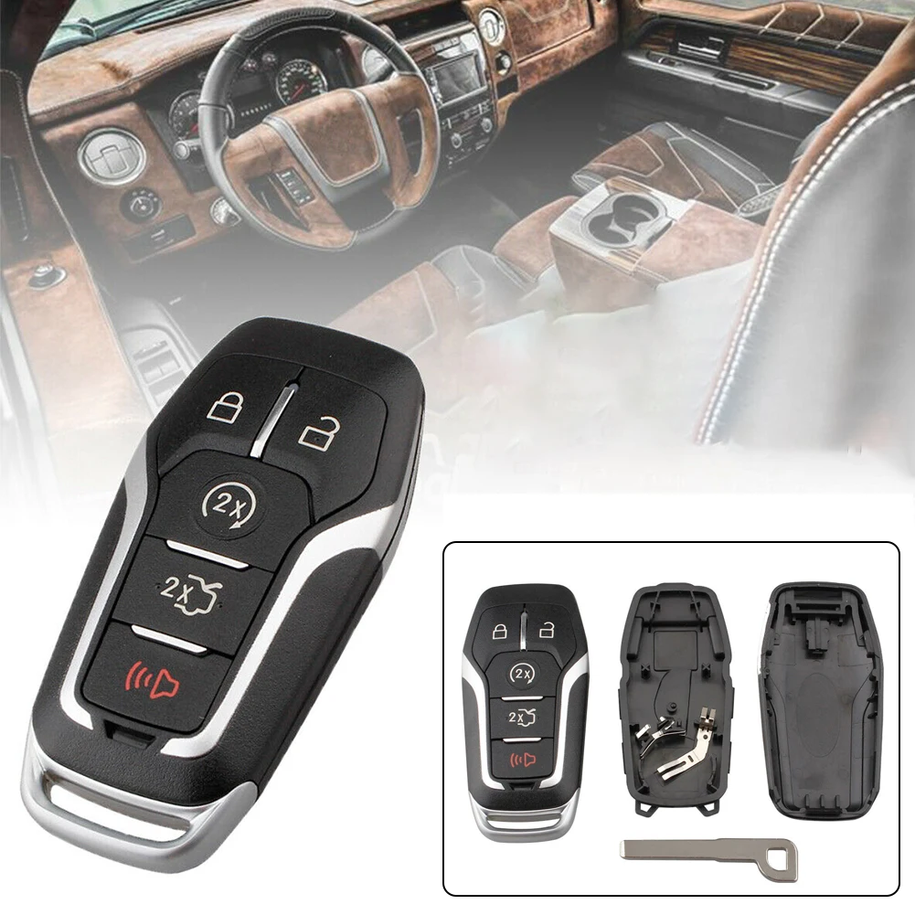 

Car Remote Key Case Fob Uncut Shell Car Exterior Accessories For 2015-2017 Ford F-150 Explorer Edge Fusion 164-R8108 Replacement