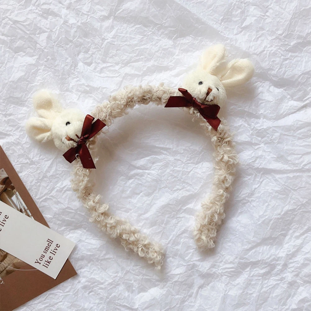 Волосатая лента новой моды для девочек и женщин, ручная работа, милые ушки кролика и медведя, головная повязка на Cartoon.