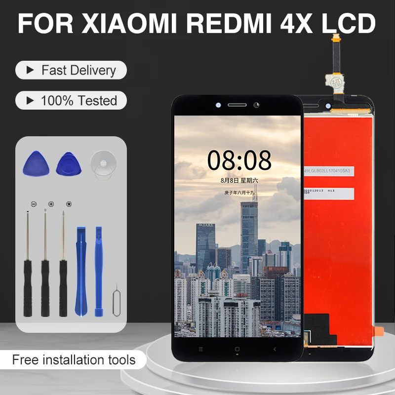 5 0 дюймовый ЖК дисплей для Xiaomi Redmi 4X с сенсорной панелью и дигитайзером в сборе