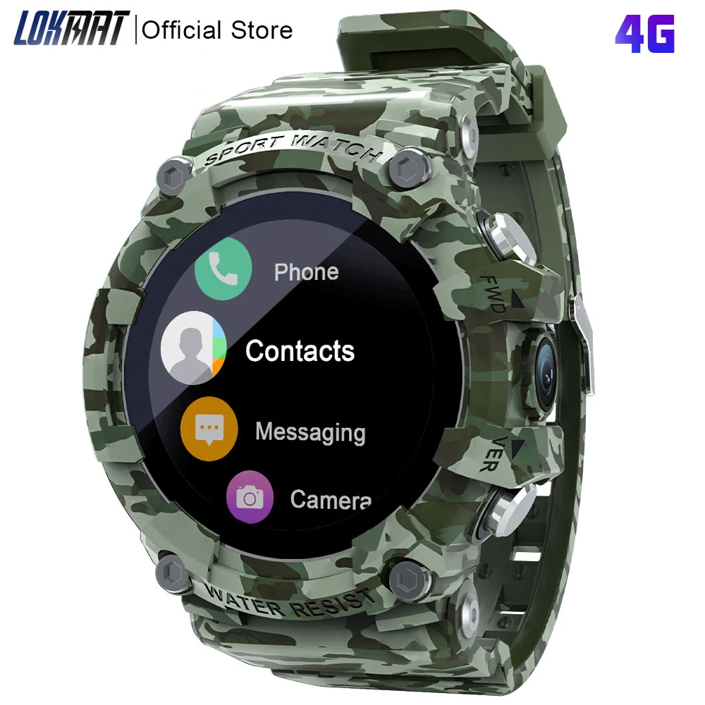 

LOKMAT SKY Smart Watch phone Fitness 4G Smartwatch Men Camera Video Clock Information Reminder Sport SOS Global Version